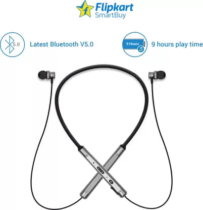 Flipkart SmartBuy 18LY75BK Bluetooth Headset (Black, Grey, In the Ear) Flipkart SmartBuy 18LY75BK Bluetooth Headset (Black, Grey, In the Ear)